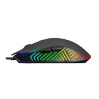 RAMPAGE FITMENT KM-GX7 Gökkuşağı Aydınlatmalı Siyah USB Gaming Combo Mouse + Mousepad + Kulaklık Q Gaming